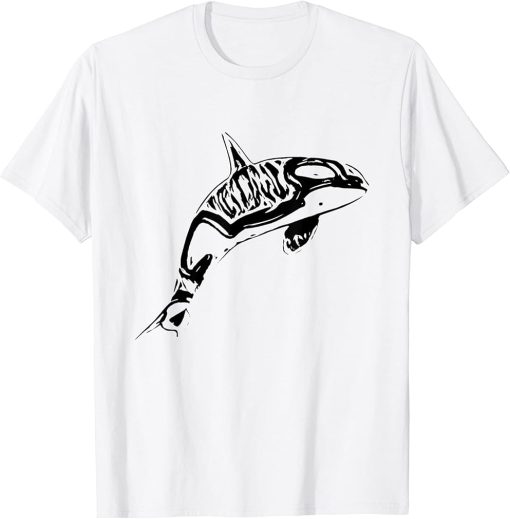 Orca Motif Whale Ocean Predator Design Animals Orcas T-Shirt