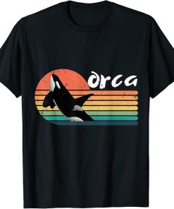 Orca killer whale ocean lovers retro wildlife sea pandas T-Shirt