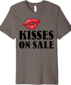 Funny Bachelor Party Kisses Saying Wedding Hen Night Premium T-Shirt