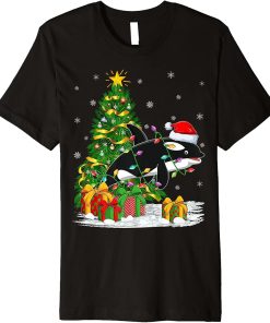 Orca Killer Whale Lover Family Matching Santa Orca Christmas Premium T-Shirt