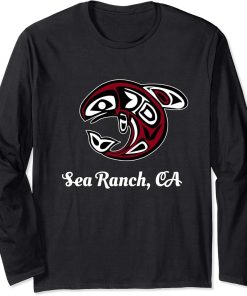 Native American Sea Ranch CA Tribal Orca Killer Whale Long Sleeve T-Shirt