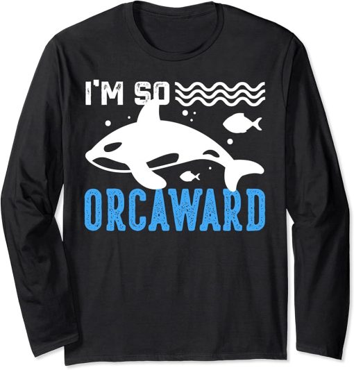 Funny Orca Lover Graphic for Women Men Kids Whale Long Sleeve T-Shirt