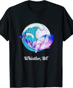 Whistler BC Japanese Paint Geometric Orca Killer Whale T-Shirt