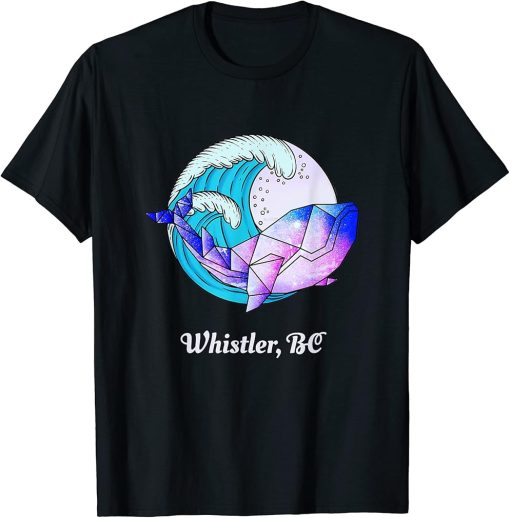 Whistler BC Japanese Paint Geometric Orca Killer Whale T-Shirt